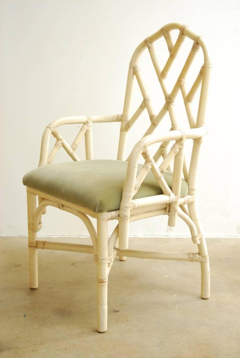 Set of Six Bamboo Rattan Dining Chairs by Brown Jordan at 1stDibs