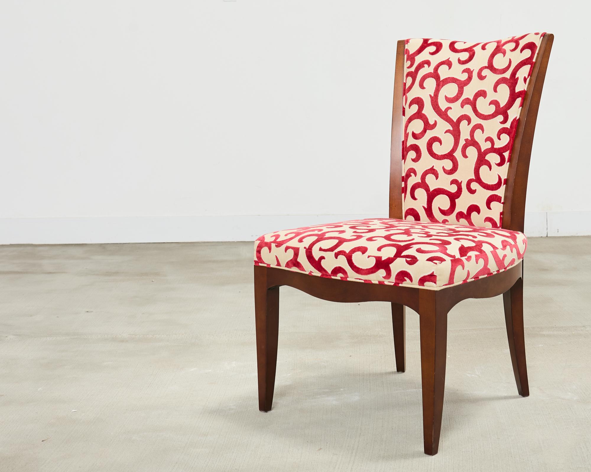 Set of Six Barbara Barry Baker Mahogany Dining Chairs For Sale 3