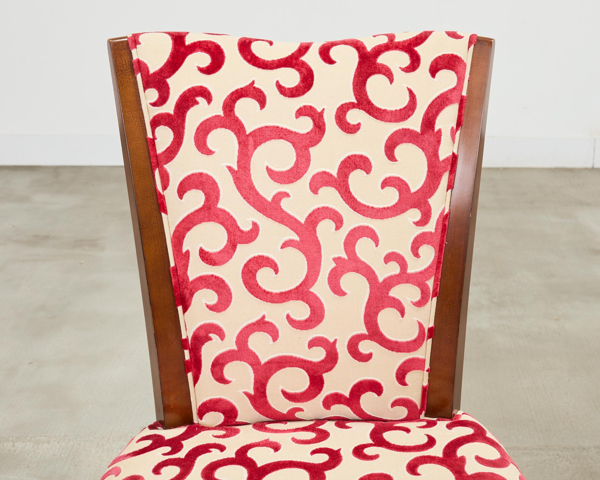 Set of Six Barbara Barry Baker Mahogany Dining Chairs For Sale 4
