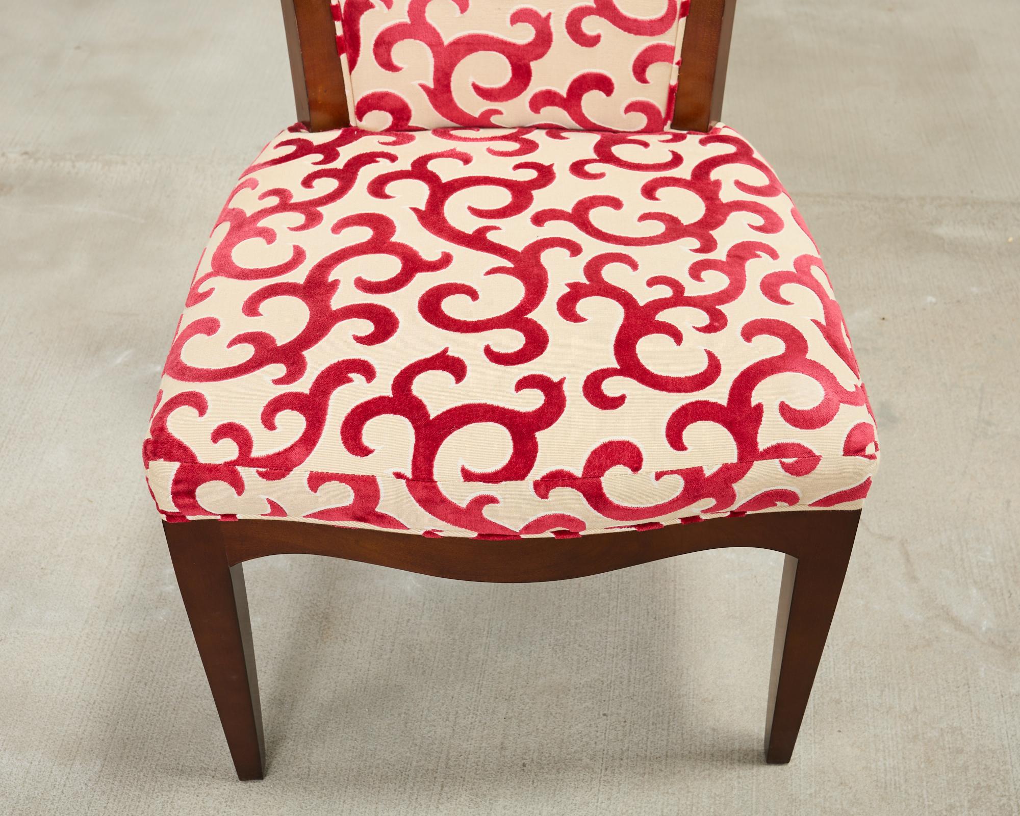 Set of Six Barbara Barry Baker Mahogany Dining Chairs For Sale 5