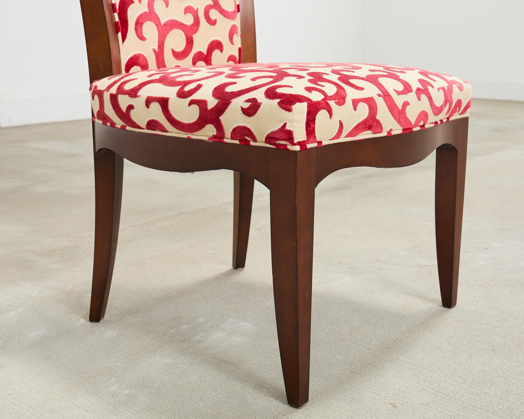 Set of Six Barbara Barry Baker Mahogany Dining Chairs For Sale 7
