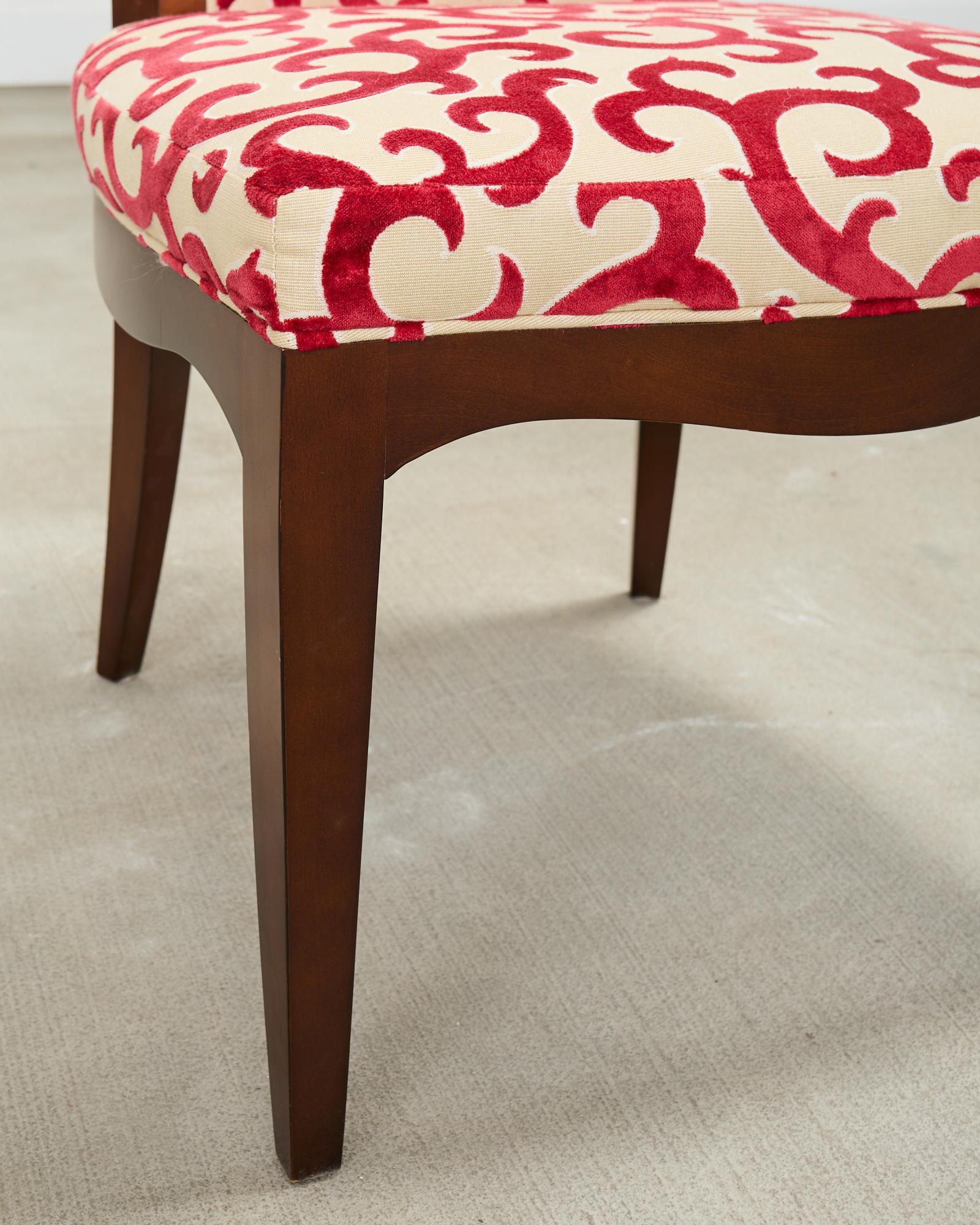 Set of Six Barbara Barry Baker Mahogany Dining Chairs For Sale 8