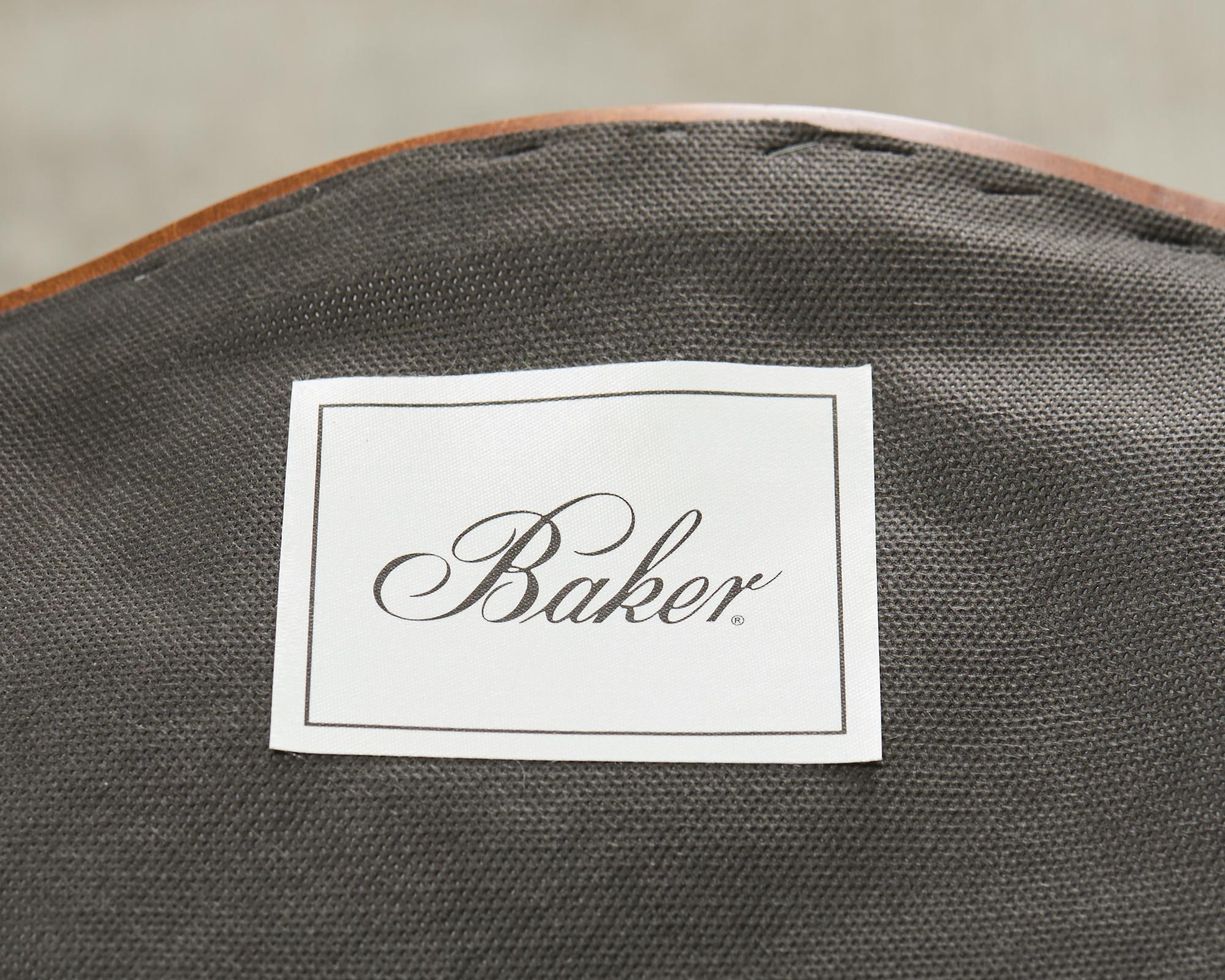 Set of Six Barbara Barry Baker Mahogany Dining Chairs For Sale 9