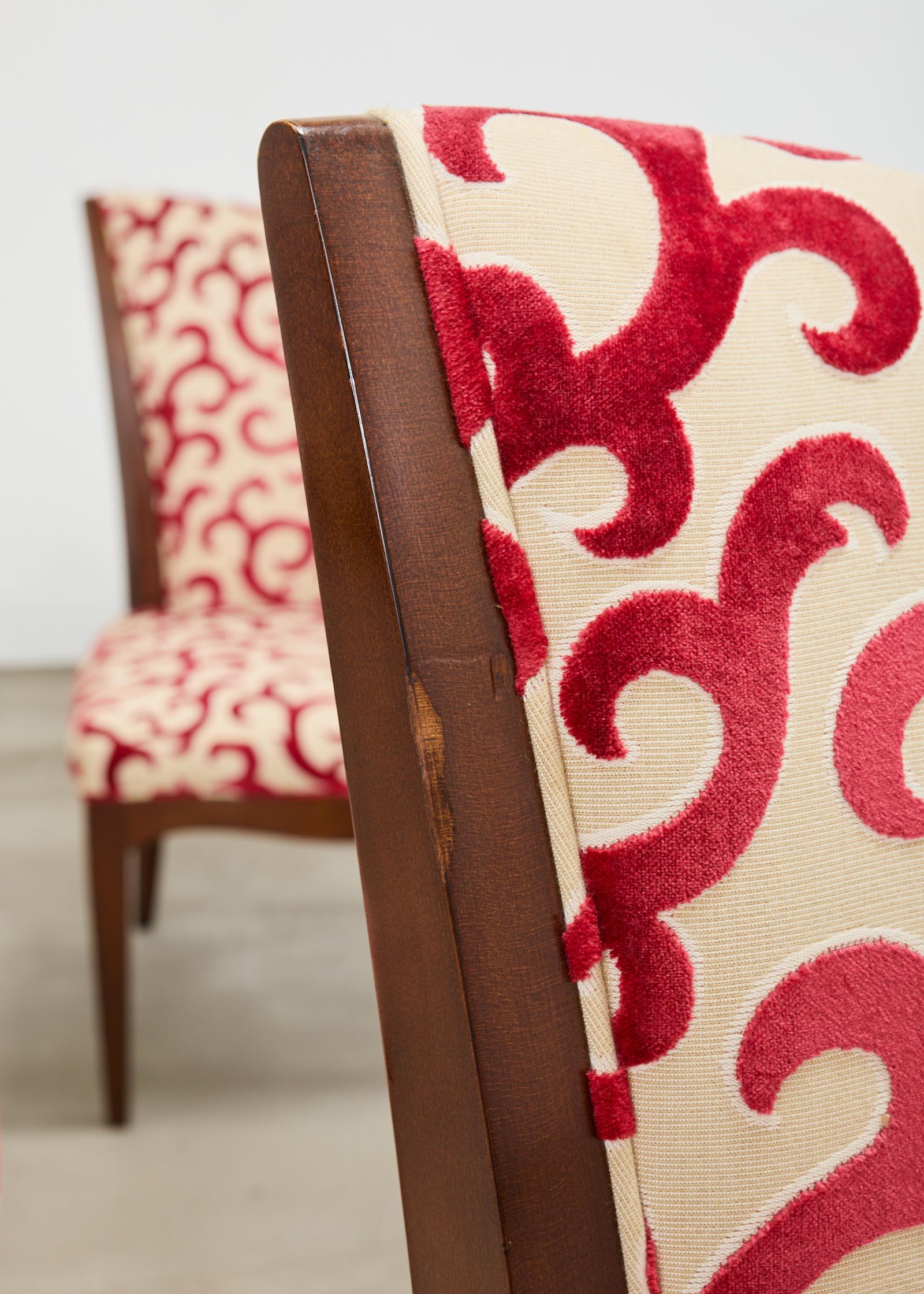 Set of Six Barbara Barry Baker Mahogany Dining Chairs For Sale 12