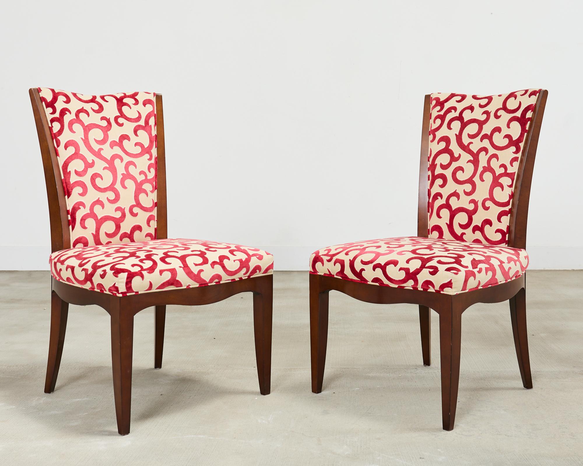 Hand-Crafted Set of Six Barbara Barry Baker Mahogany Dining Chairs For Sale