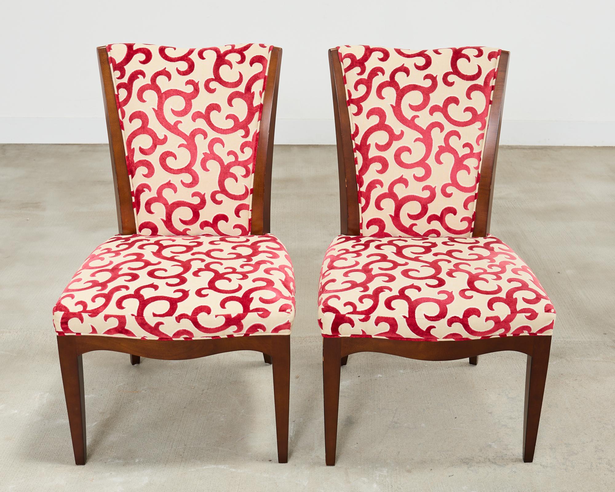 Set of Six Barbara Barry Baker Mahogany Dining Chairs In Good Condition For Sale In Rio Vista, CA
