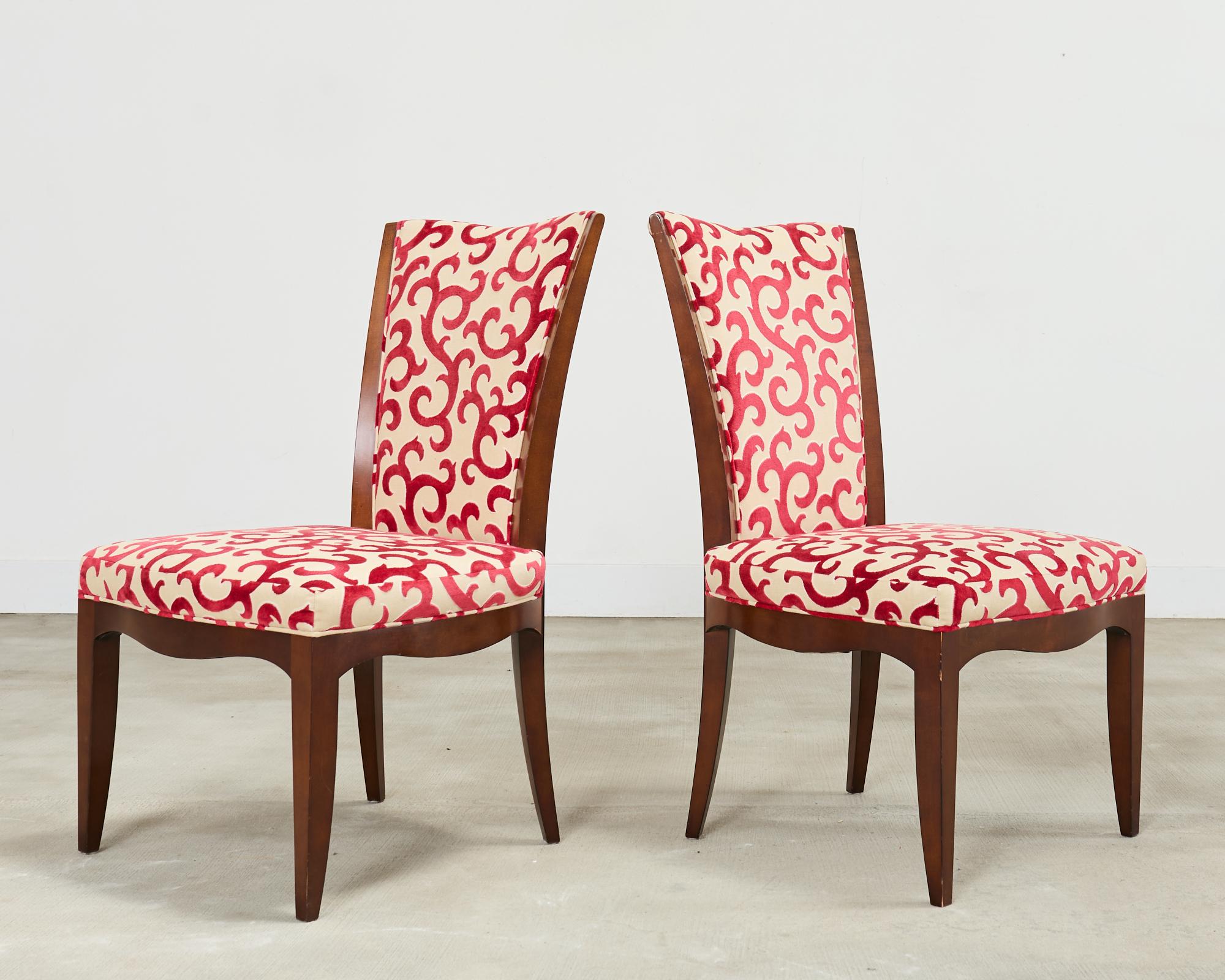 20th Century Set of Six Barbara Barry Baker Mahogany Dining Chairs For Sale