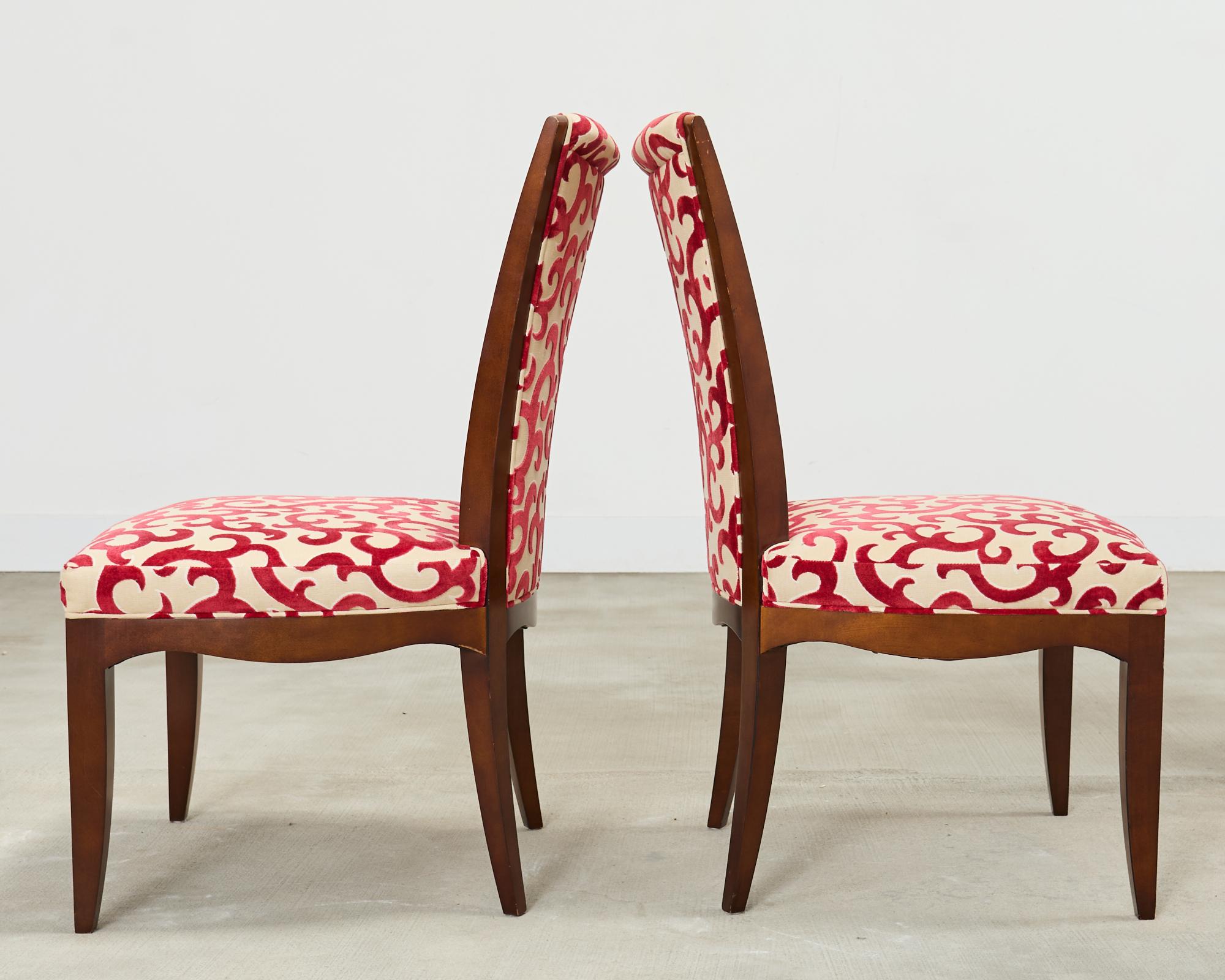 Set of Six Barbara Barry Baker Mahogany Dining Chairs For Sale 1