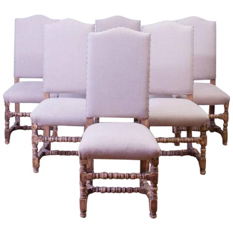Set of Six Baroque Style Dining Side Chairs