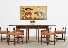 Set di sei sgabelli da pranzo in stile barocco Oak Twist