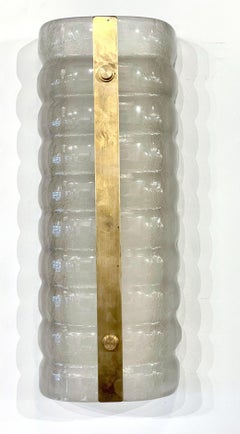 Set of Six Barovier & Toso Smoked Glass Sconces