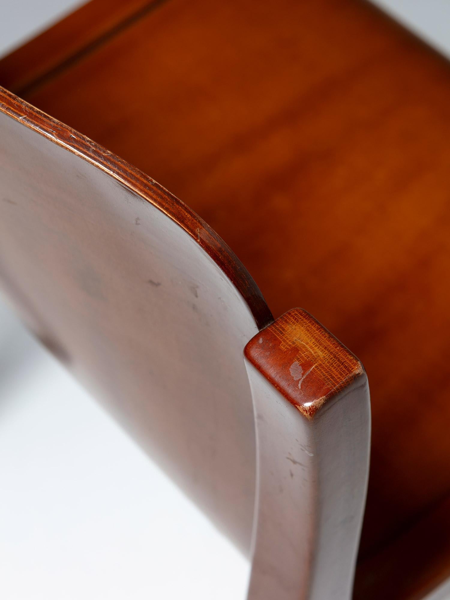 Ensemble de six chaises Bartoli Mito en contreplaqué pour T70, Italie, années 1960 en vente 6