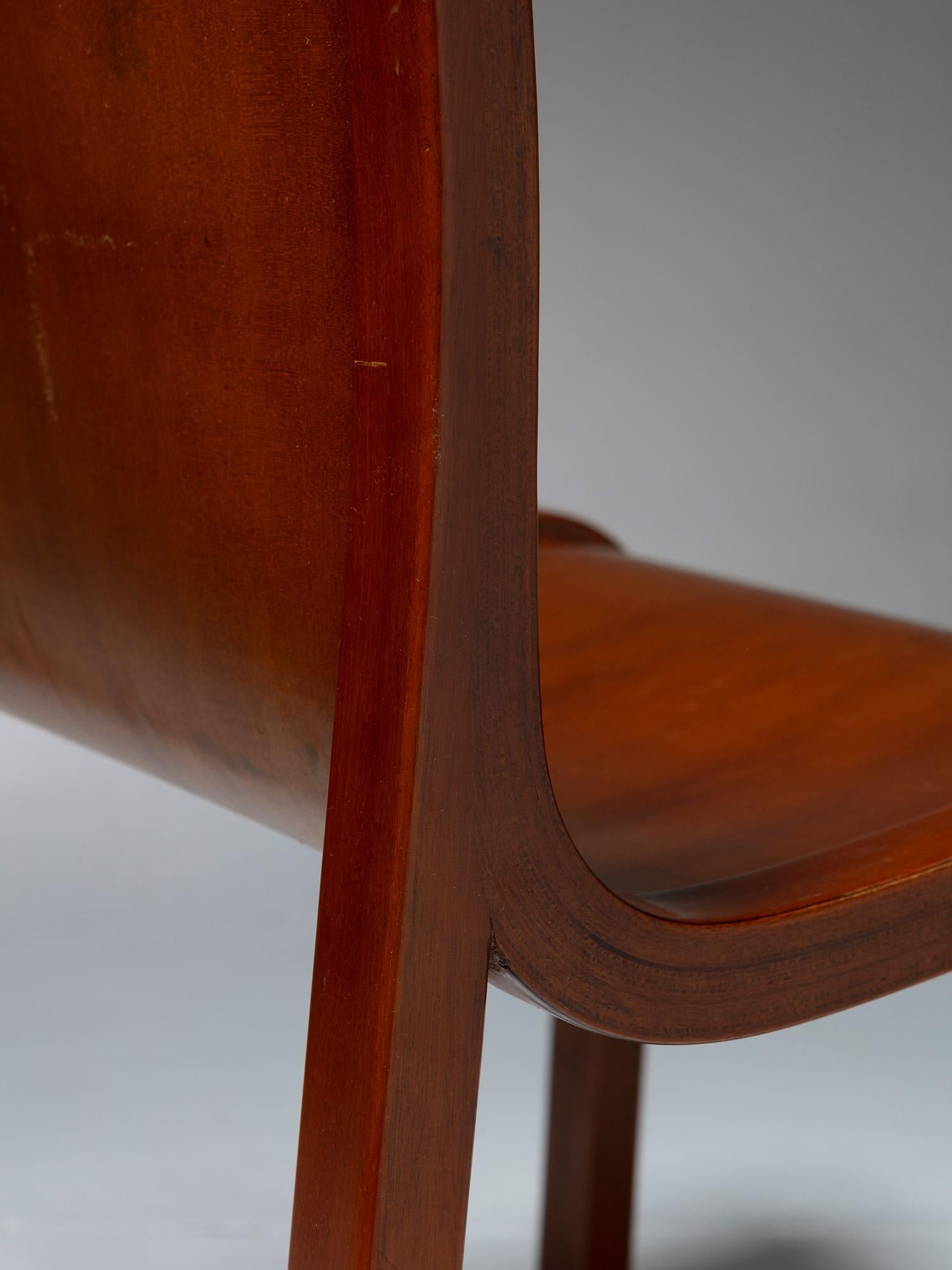 Contreplaqué Ensemble de six chaises Bartoli Mito en contreplaqué pour T70, Italie, années 1960 en vente
