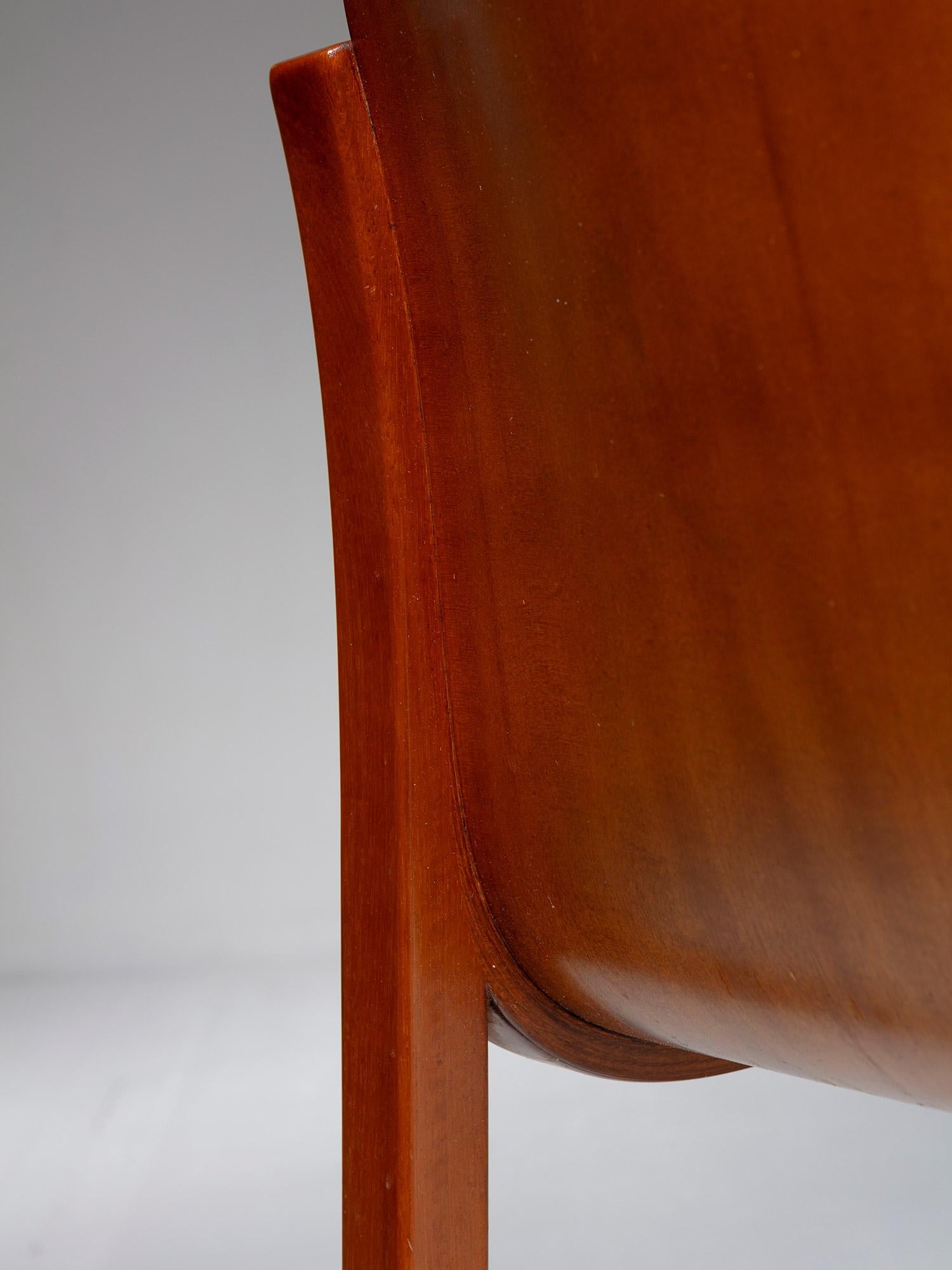 Ensemble de six chaises Bartoli Mito en contreplaqué pour T70, Italie, années 1960 en vente 1