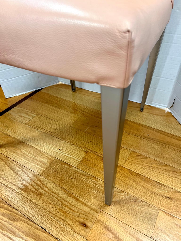 Set of Six B&B Italia Melandra by Antonio Citterio Pink Leather Dining ...
