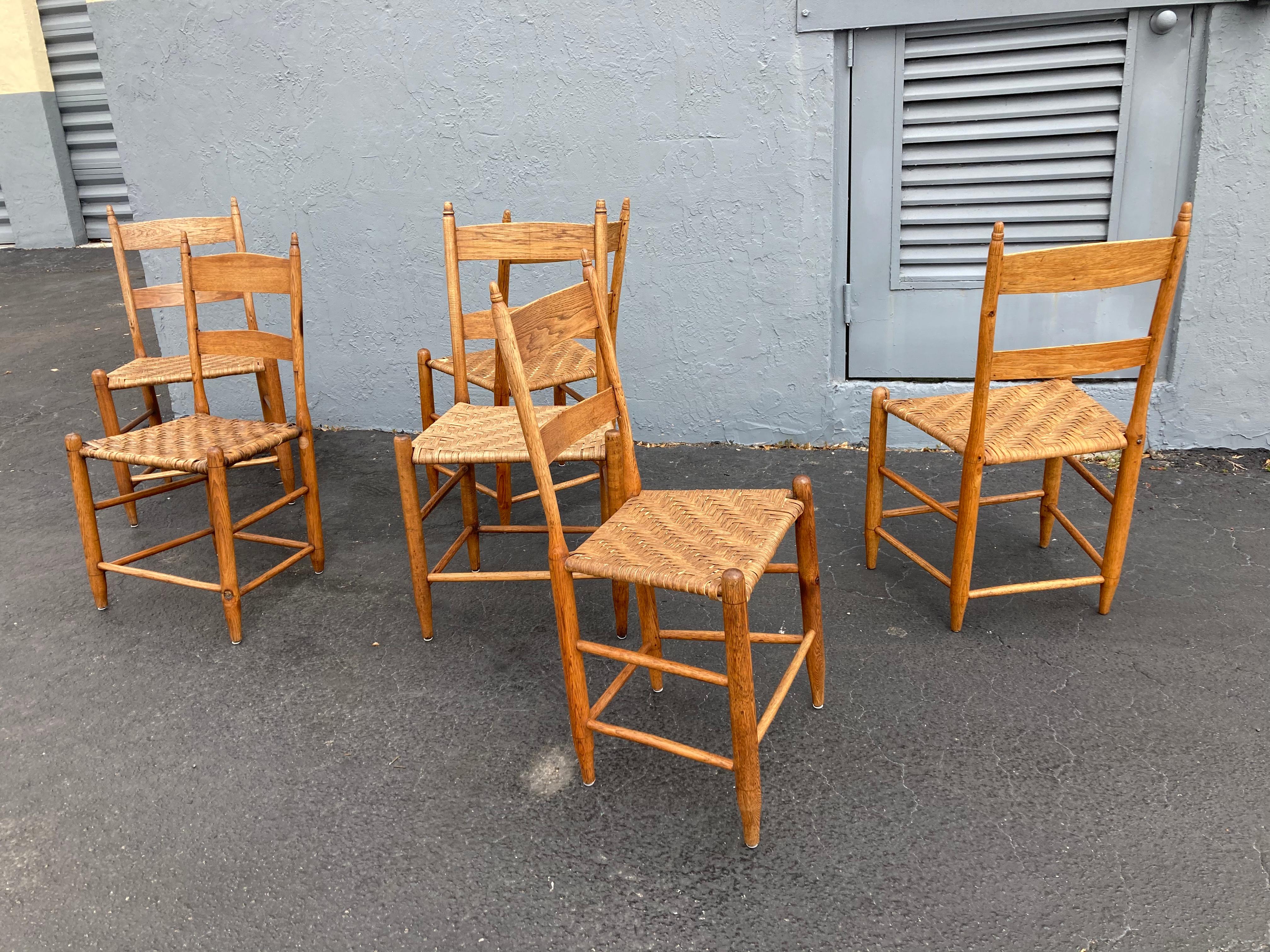 Set of Six Beautiful Antique Dining Chairs, Hickory, Virginia, 1880s For Sale 1