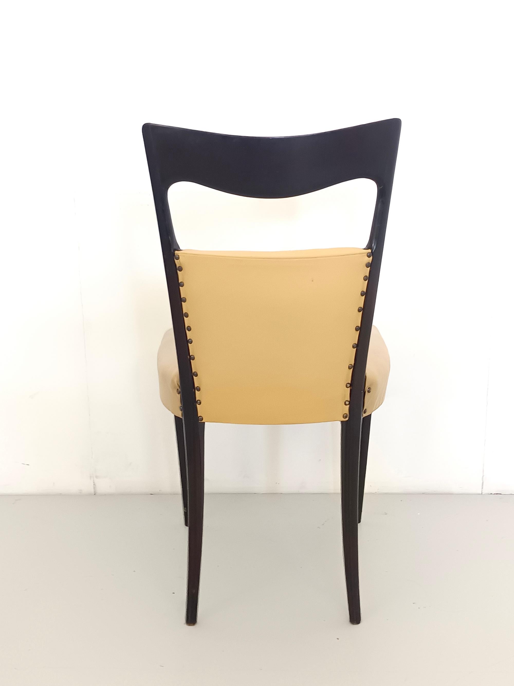Set of Six Beige Skai Dining Chairs Ascr. to Melchiorre Bega, Italy im Angebot 2