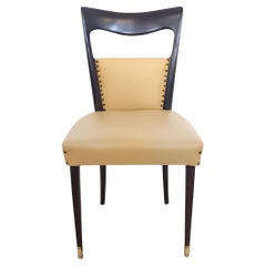 Juego de seis sillas de comedor Skai beige Ascr. a Melchiorre Bega, Italia