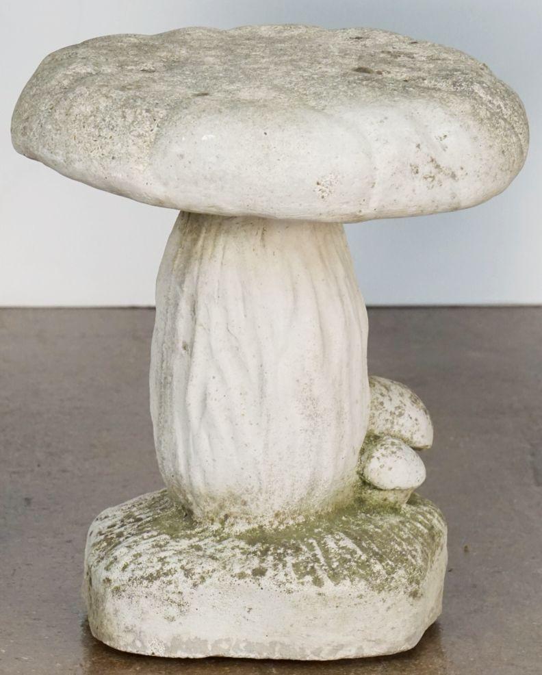 Set of Six Garden Stone Mushrooms or Toadstool Sculptures from Belgium For Sale 9