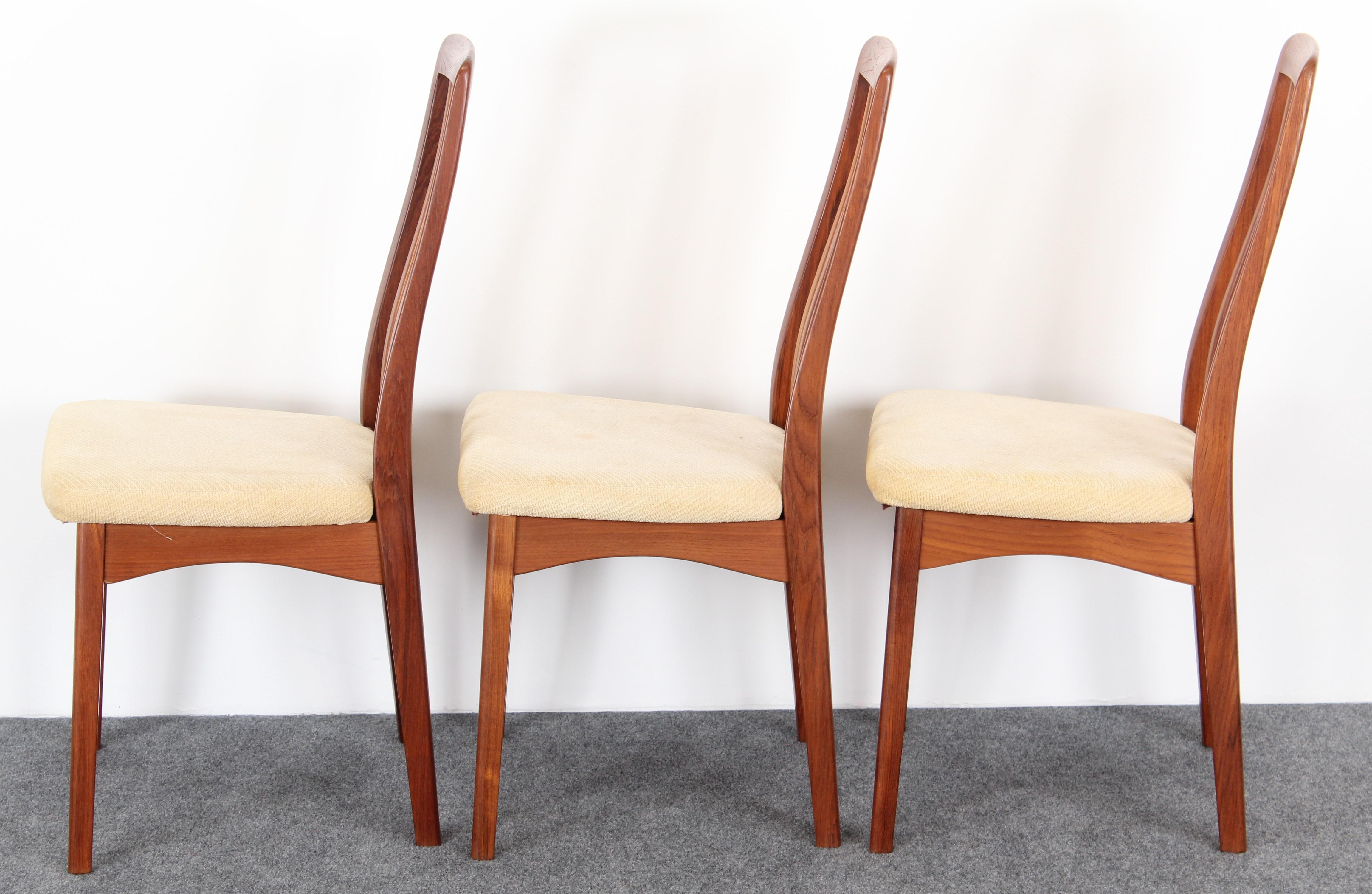 Set of Six Benny Linden Danish Style Teak Dining Chairs, 1960s In Good Condition In Hamburg, PA