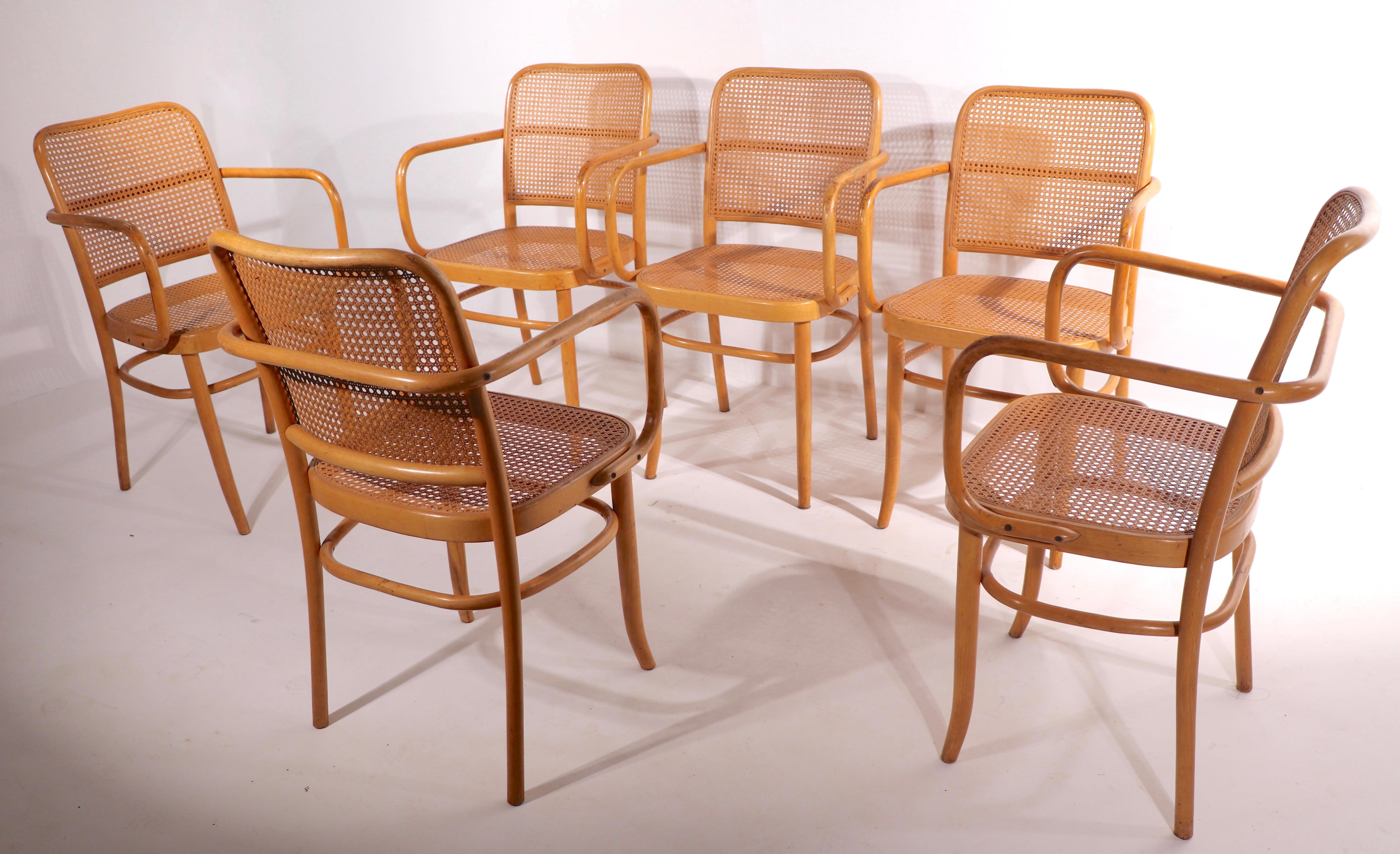 Set of Six Bentwood Chairs by Hoffman for Stendig In Good Condition In New York, NY