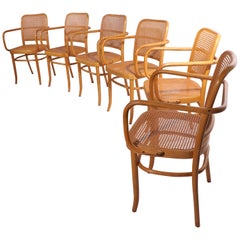 Set of Six Bentwood Chairs by Hoffman for Stendig