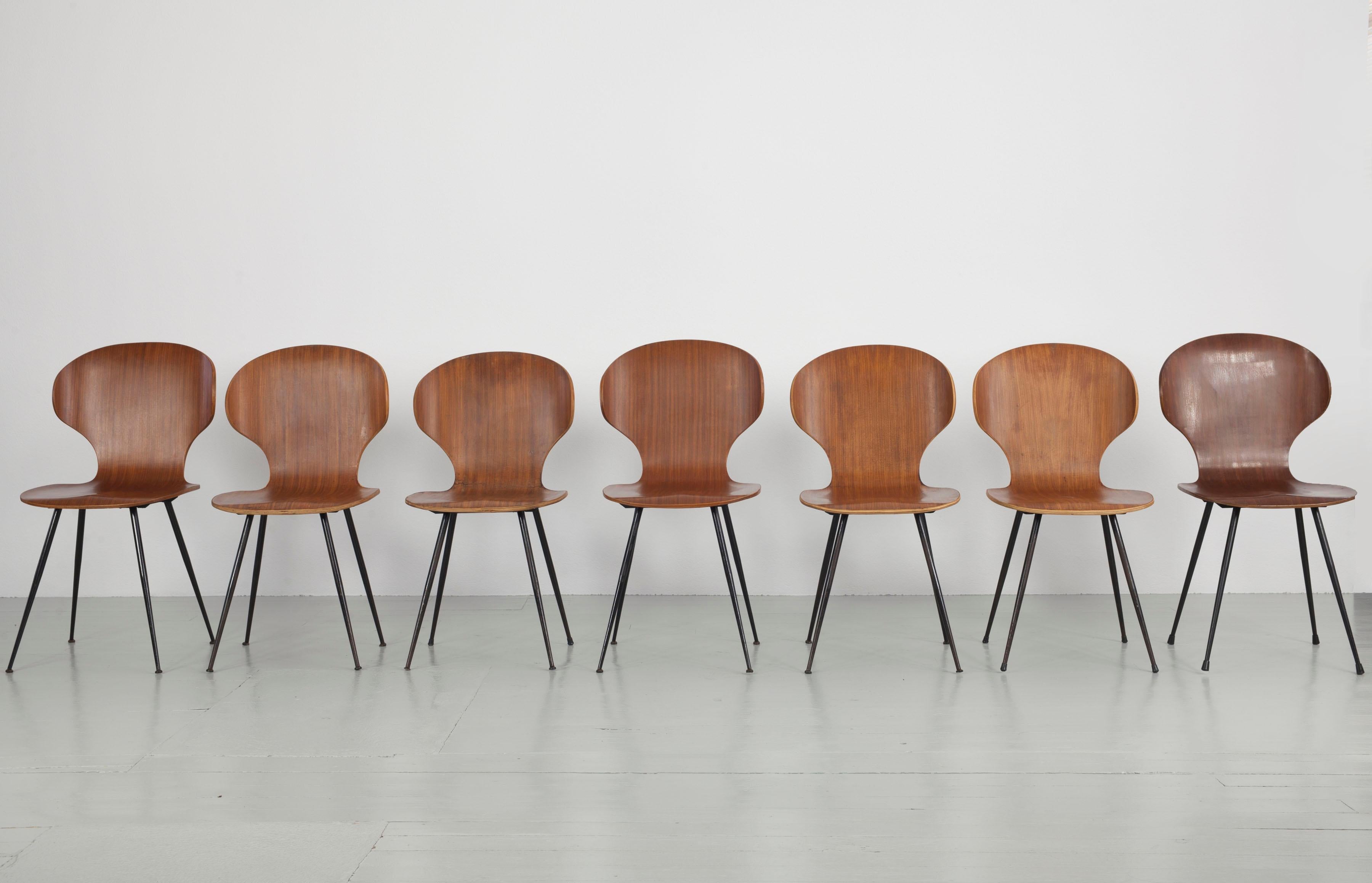 Set of Six Bentwood Chairs, Design by Carlo Ratti, Italy, 1950s 3