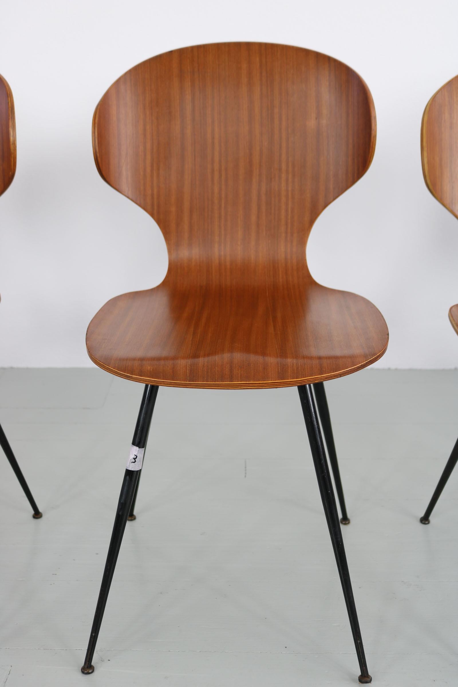 Set of Six Bentwood Chairs, Design by Carlo Ratti, Italy, 1950s 9