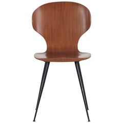 Set of Six Bentwood Chairs, Design by Carlo Ratti, Italy, 1950s