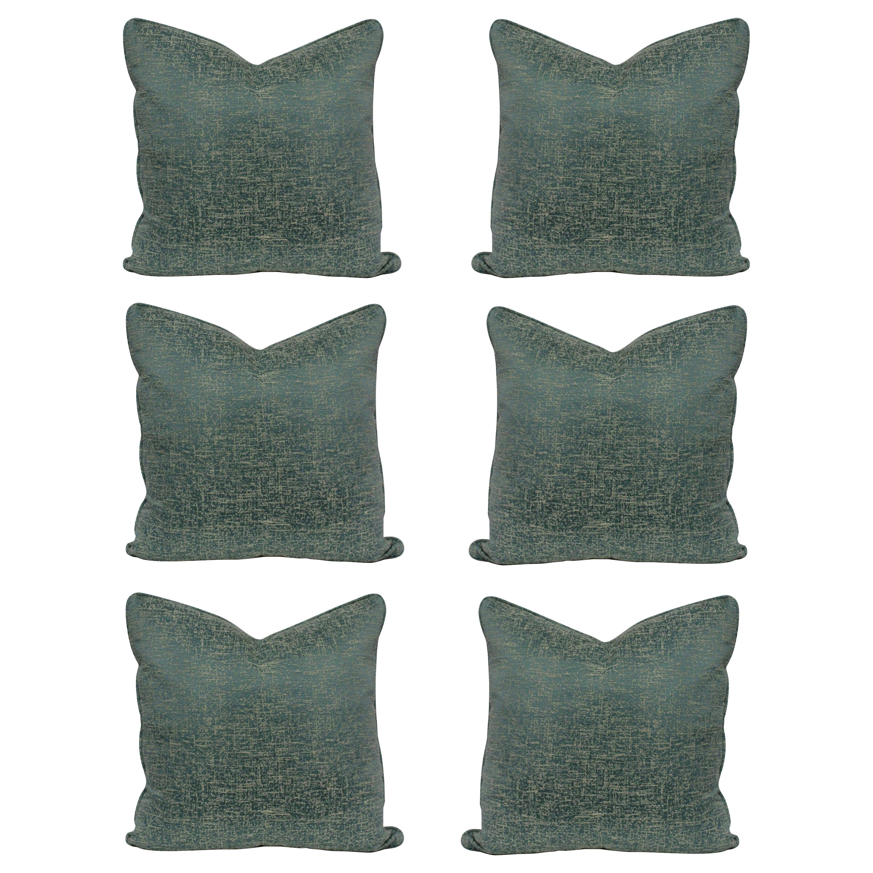Set of Six Bespoke Silk Cushions