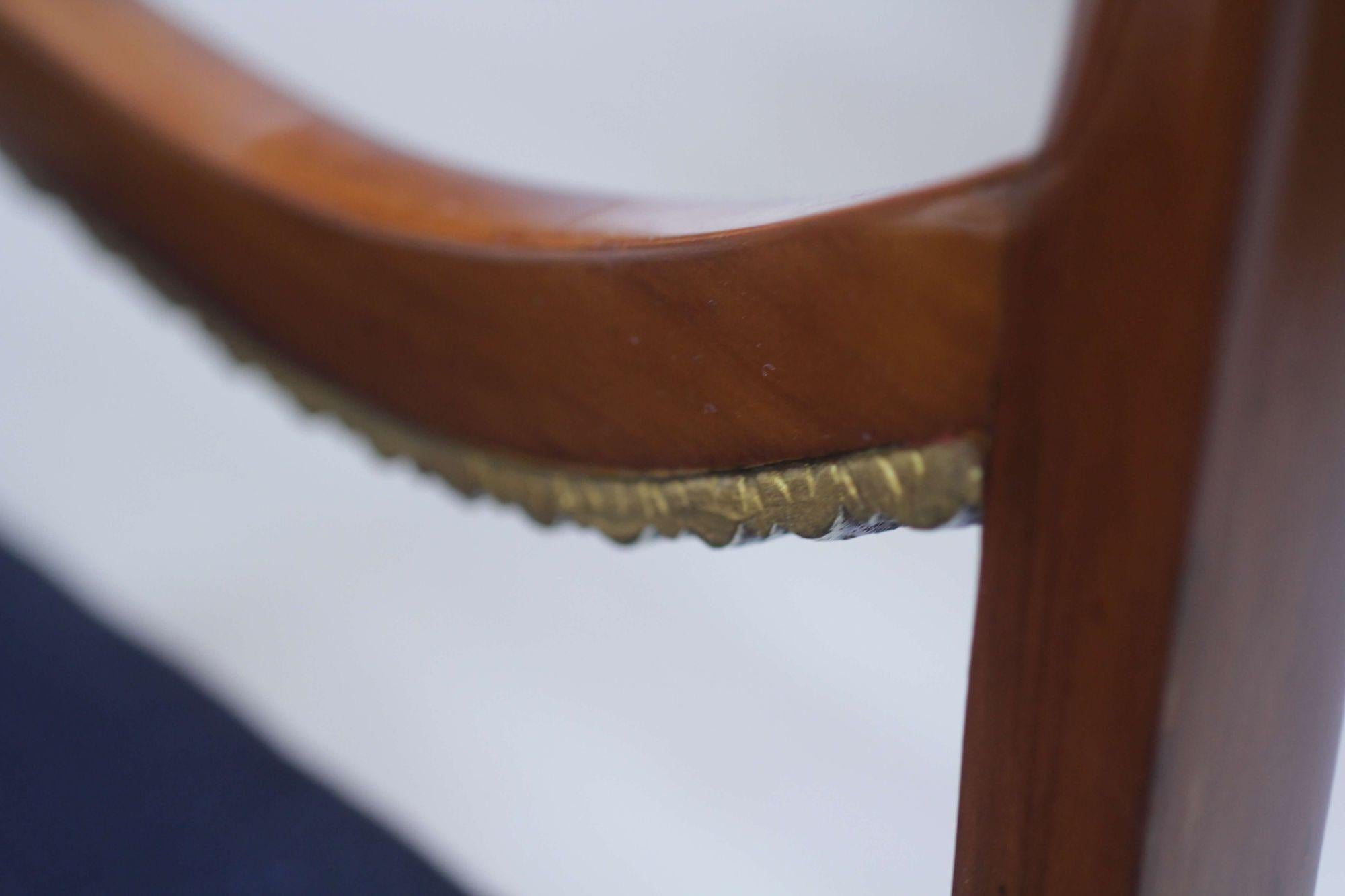 Set of Six Biedermeier Chairs, Solid Cherry, Gold-Leaf, South Germany circa 1820 For Sale 12