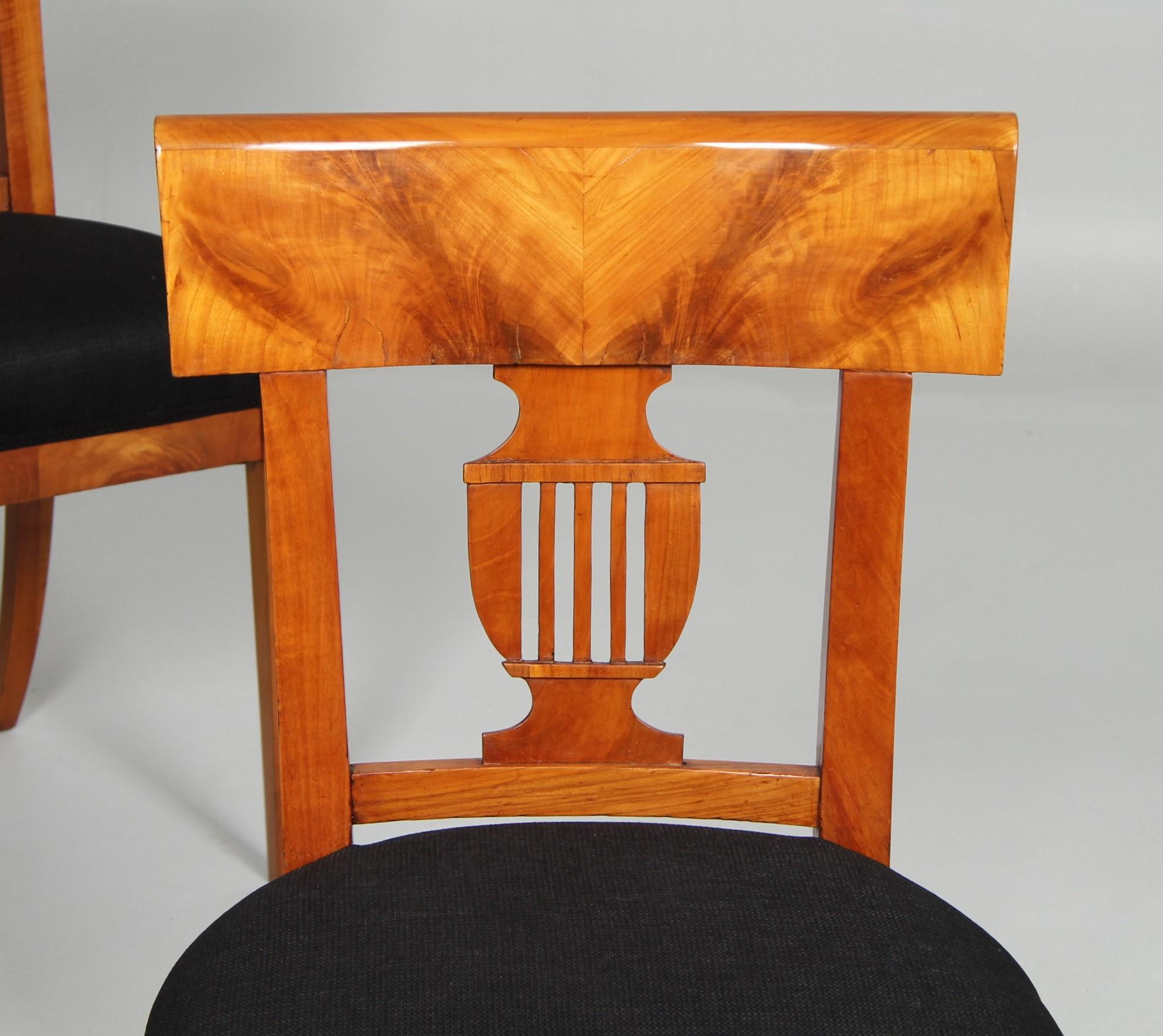 Set di sei sedie Biedermeier, ciliegio, Germania meridionale, circa 1830 In condizioni buone in vendita a Greven, DE