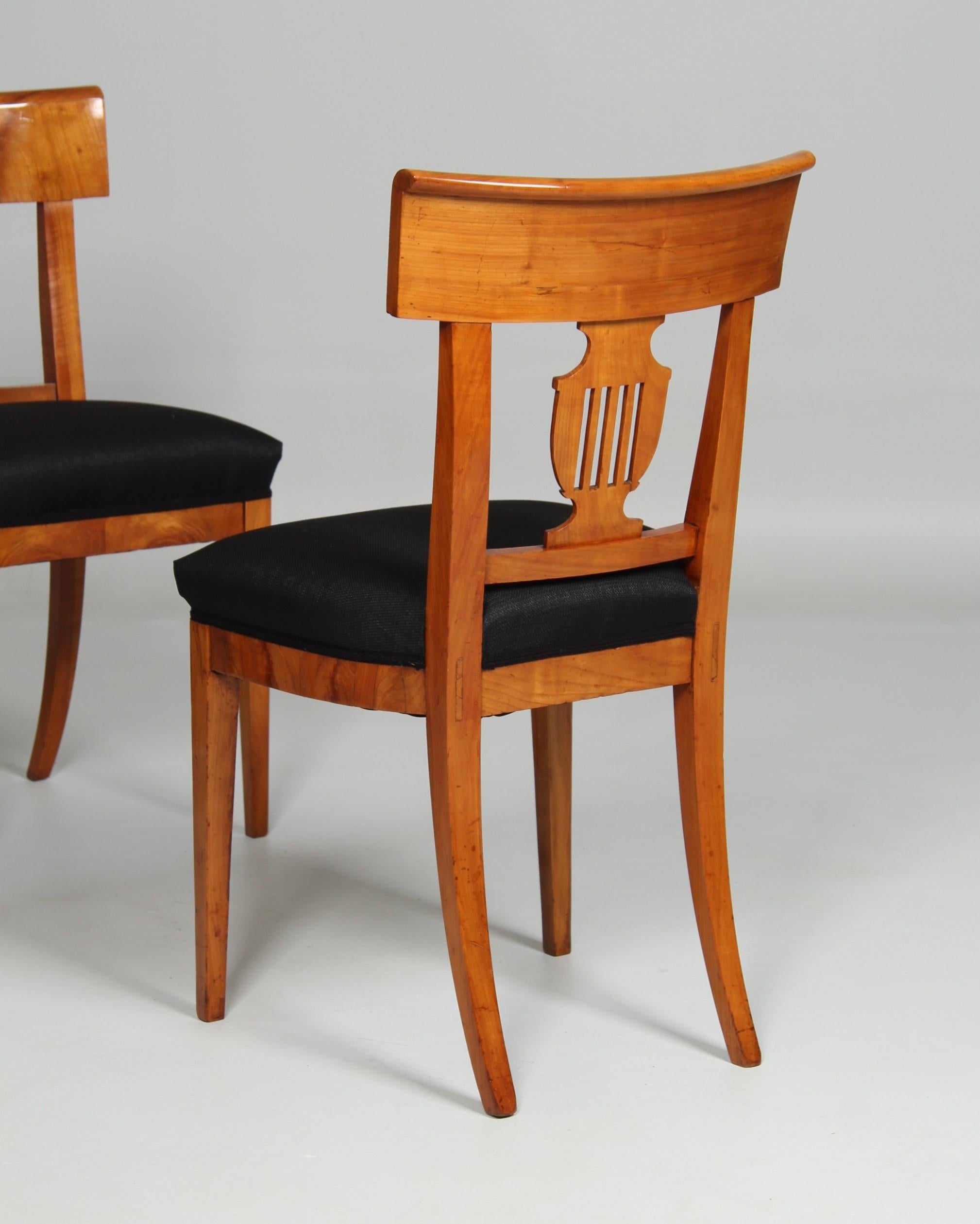 Ciliegio Set di sei sedie Biedermeier, ciliegio, Germania meridionale, circa 1830 in vendita
