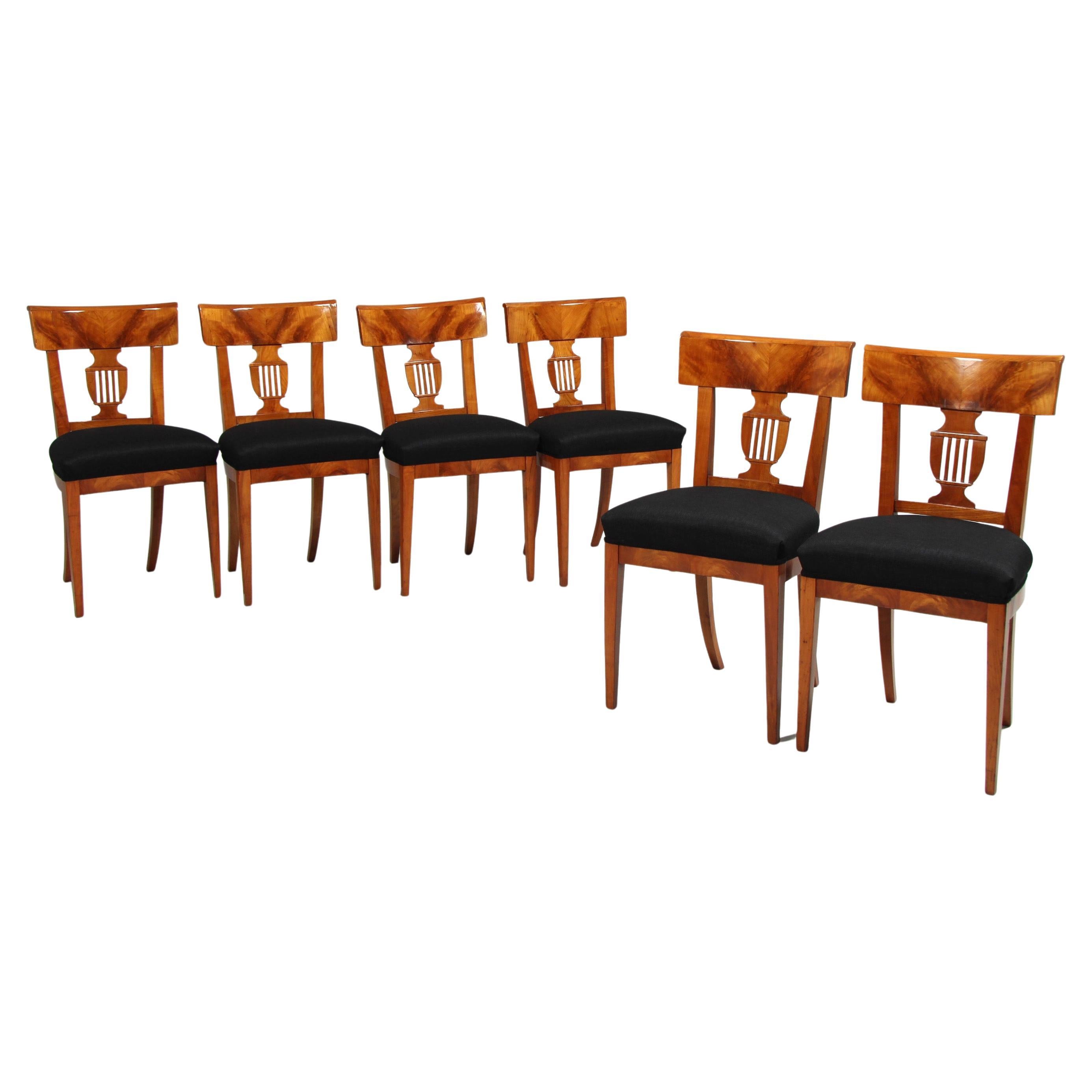 Set of Six Biedermeier Chairs, Cherry, Southern Germany, circa 1830