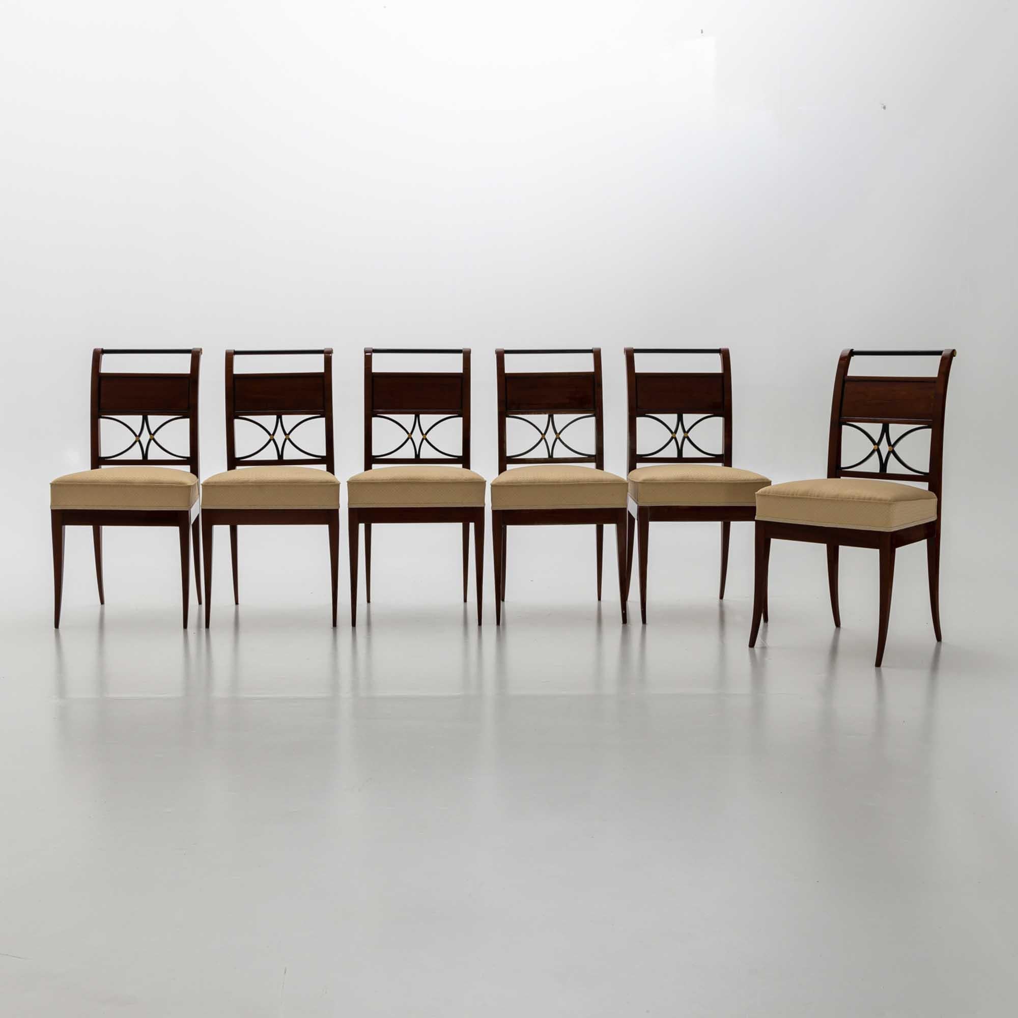 19th Century Set of six Biedermeier Chairs, circa 1830 For Sale