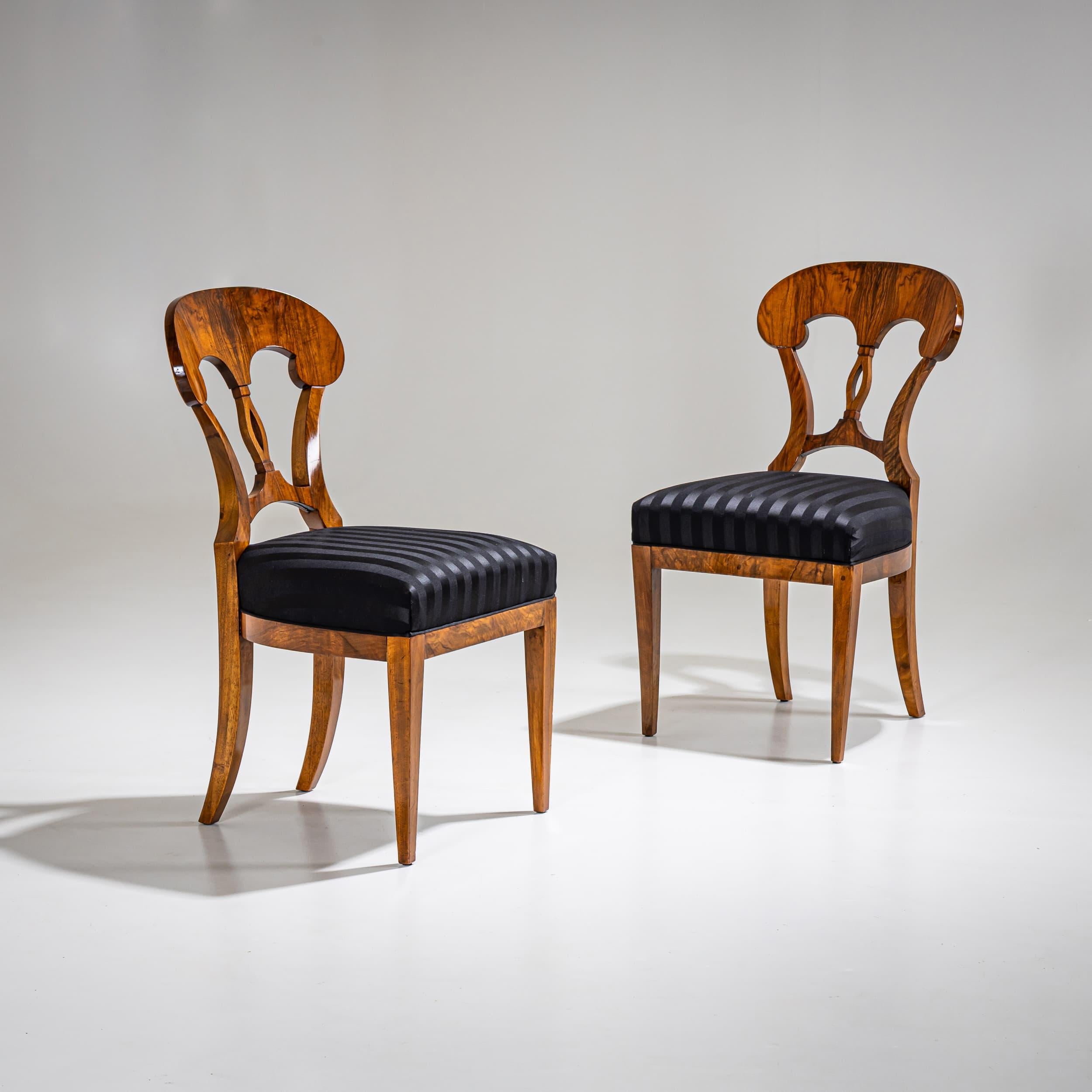 Mid-19th Century Set of Six Biedermeier Chairs, circa 1830 For Sale