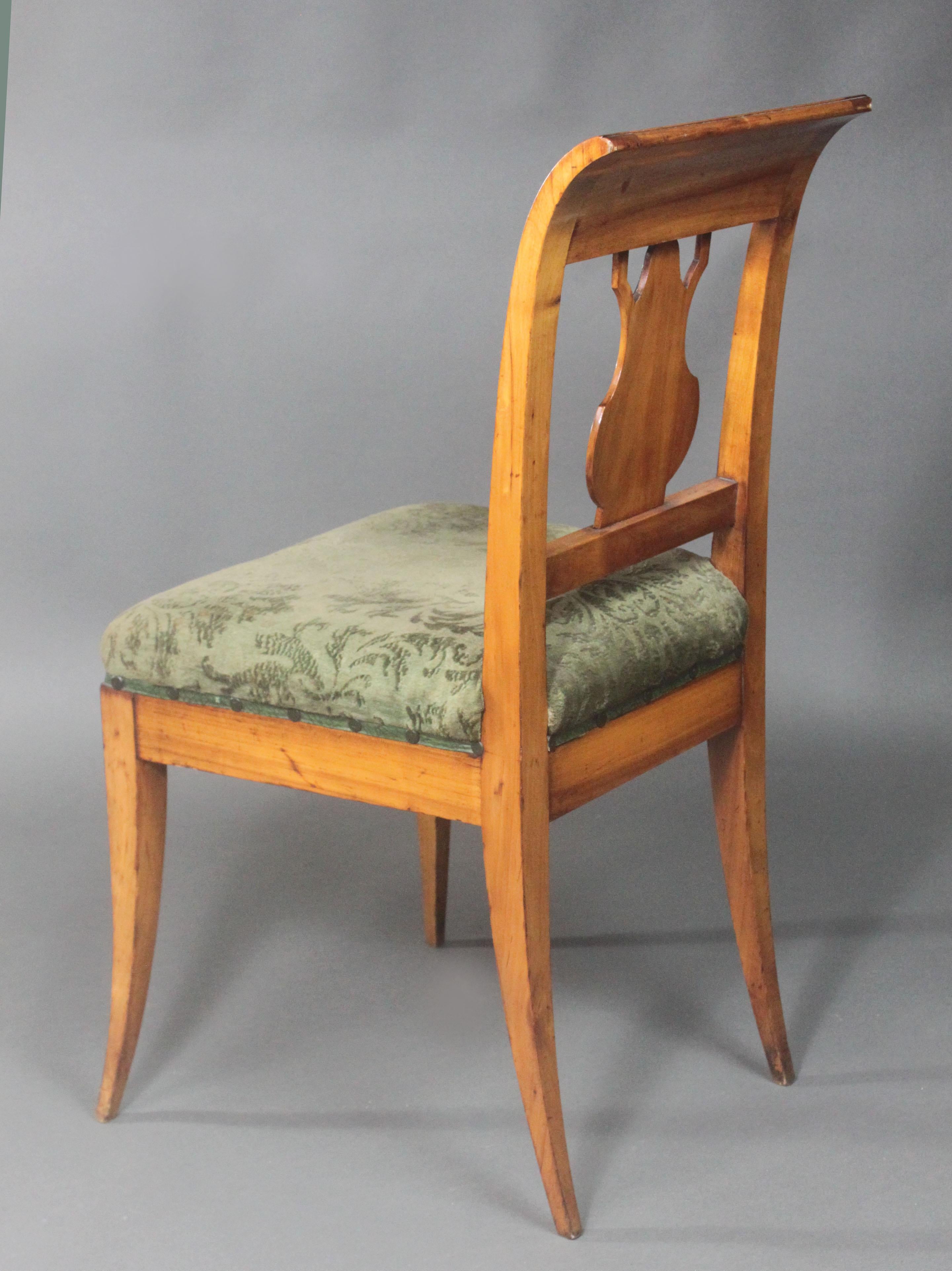 Set of Six Biedermeier Chairs In Good Condition For Sale In Bradford-on-Avon, Wiltshire