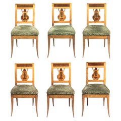 Antique Set of Six Biedermeier Chairs