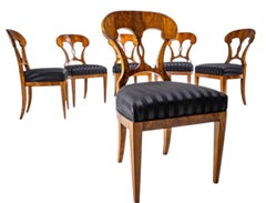 Set of Six 19th Century Biedermeier Chairs, from Germany