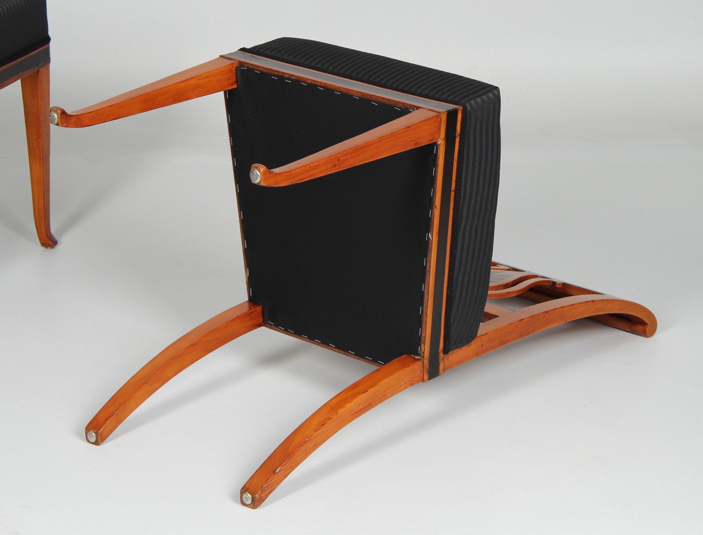 Set of Six Biedermeier Chairs with Inlays, Cherry, Germany, circa 1830 For Sale 6