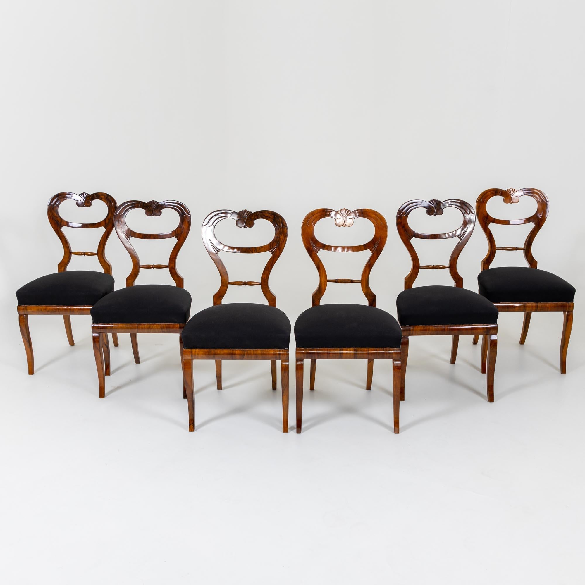 Mid-19th Century Set of Six Biedermeier Dining Chairs, Austria, circa 1830