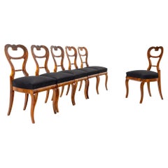 Set di sei sedie da pranzo Biedermeier, Austria, circa 1830