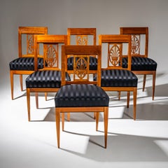Set of Six Biedermeier Dining Chairs, Early 19th Century