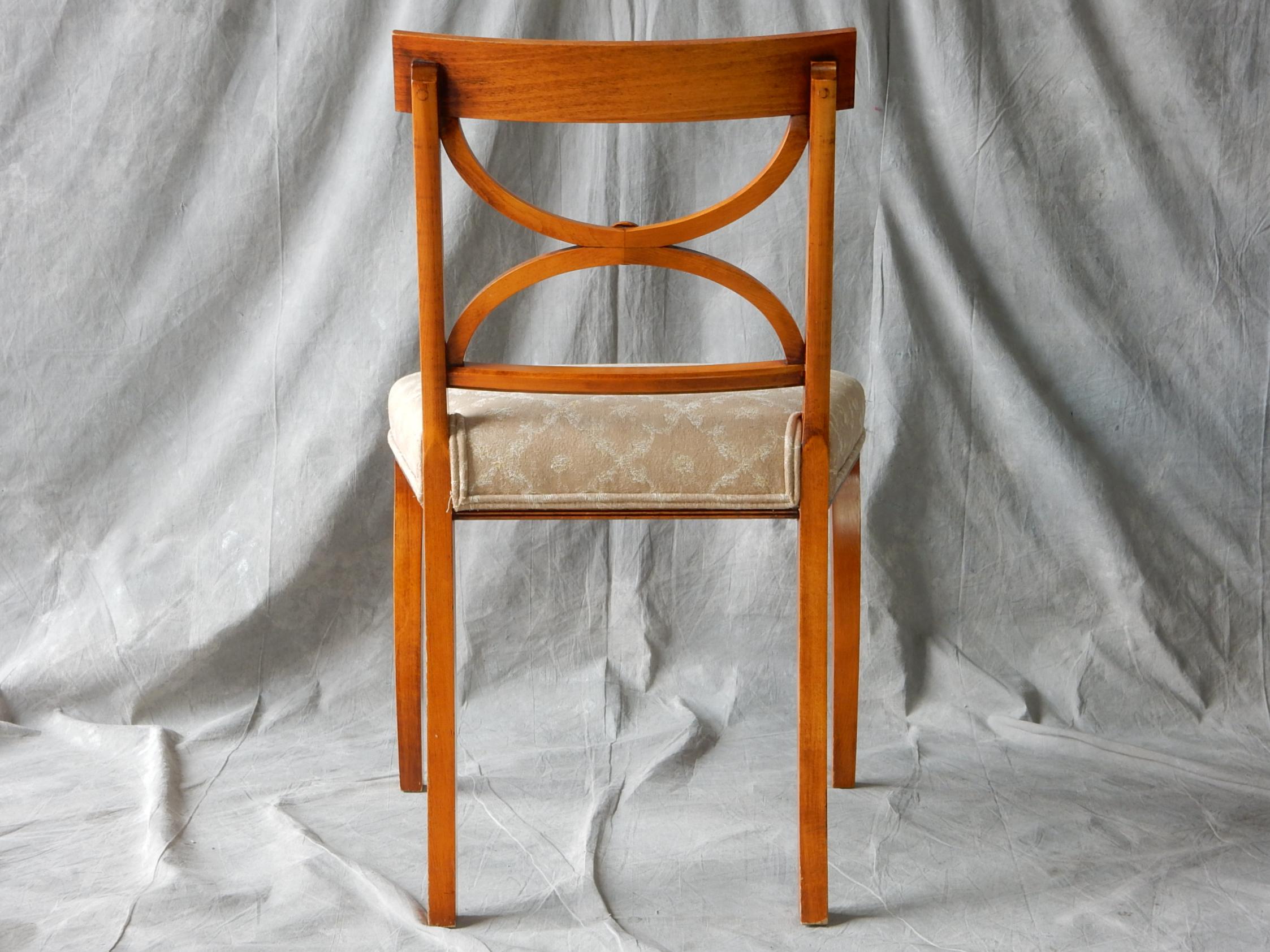 Set of Six Biedermeier Era Style Dining Chairs For Sale 3