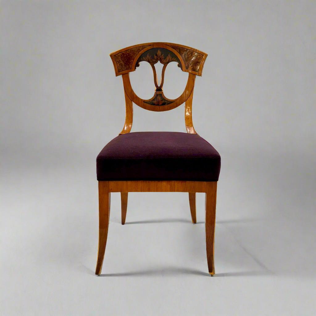 Ensemble de six chaises d'appoint Biedermeier Bon état - En vente à New York, NY
