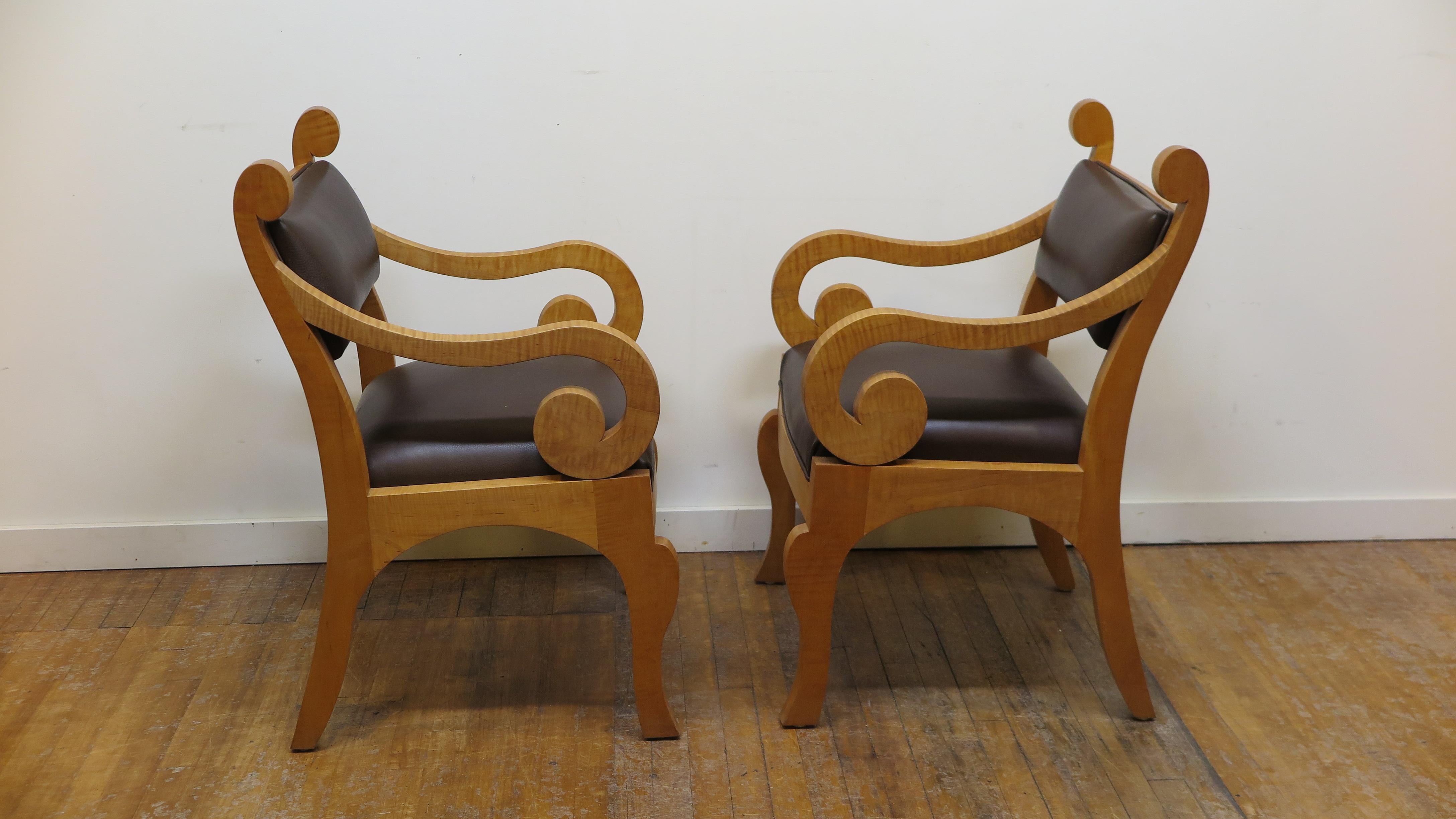 XXIe siècle et contemporain Ensemble de six chaises de salle à manger de style Biedermeier en vente