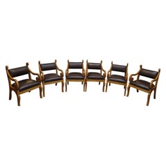 Juego de seis sillas de comedor estilo Biedermeier