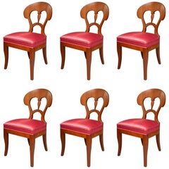 Set of Six Biedermeier Style Side Chairs