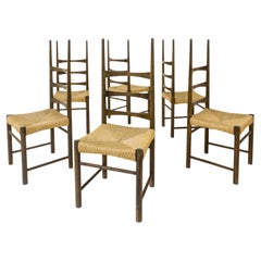 Vintage Set of Six "Billard" Dining Chairs by Jordi Vilanova, circa 1960, Spain