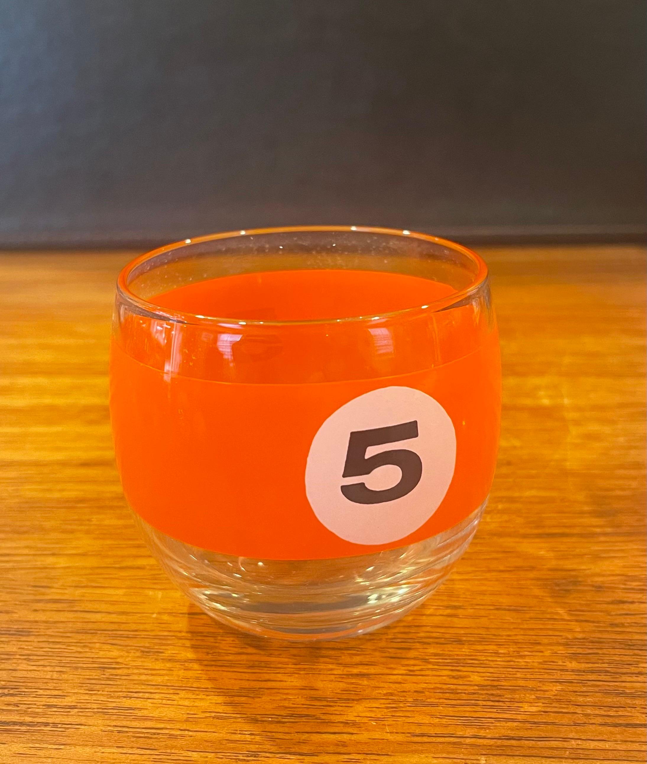Ensemble de six verres à cocktail en polyamide Roly pour billard/balls de piscine avec boîte par Cera en vente 5